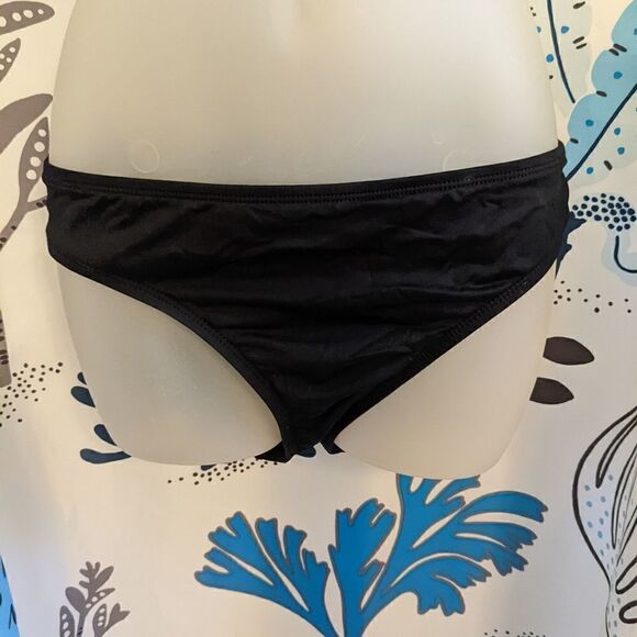 Kenneth Cole Reaction Colorful Halter String Bikini w/Black Bottoms Size M - Picture 4 of 14